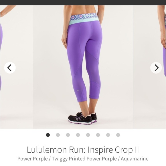 Lululemon Inspire Crop II - Purple and Aquamarine - Picture 3 of 8